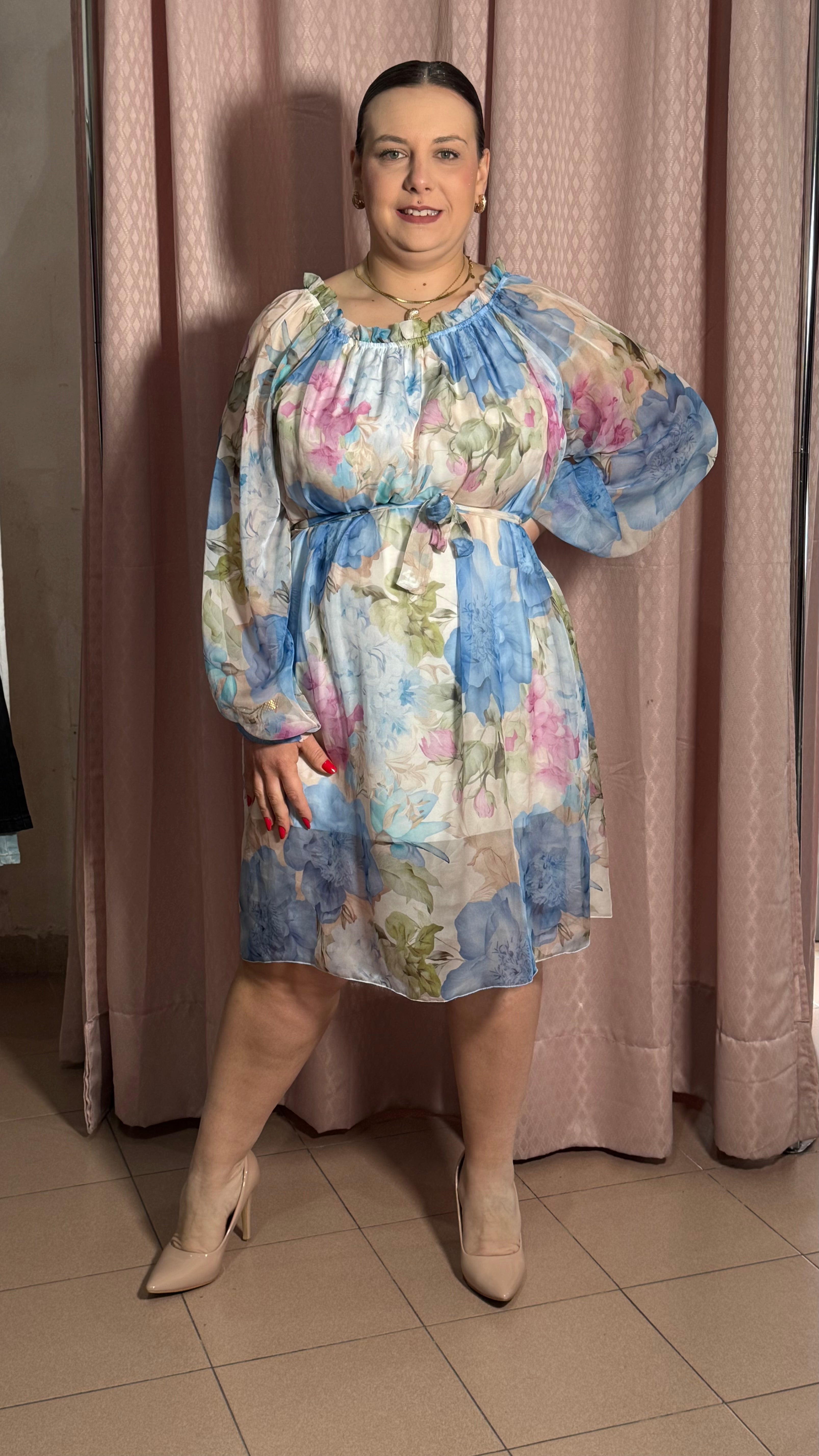 Abito primavera celeste