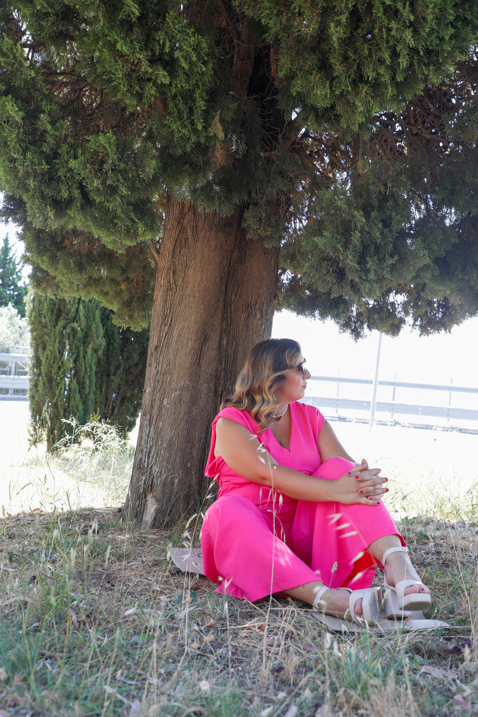Tuta Con Cintura Rosa
