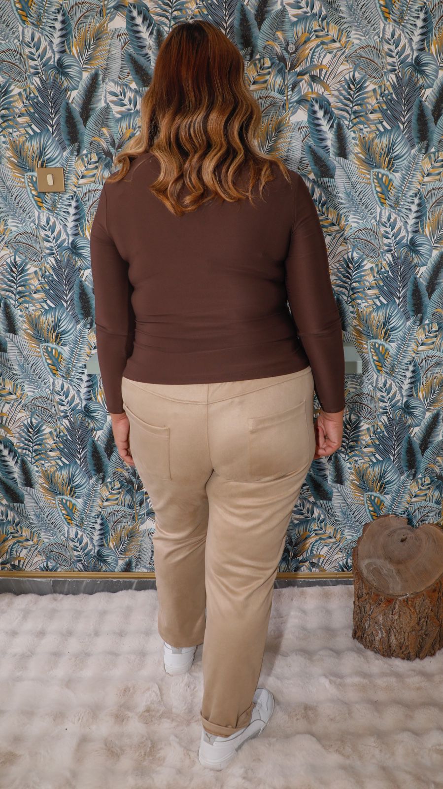Pantatuta Camoscio Beige