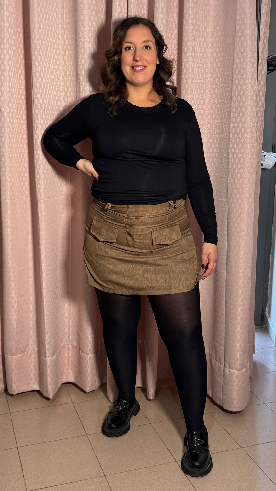 Pantagonna Con Tasche Marrone