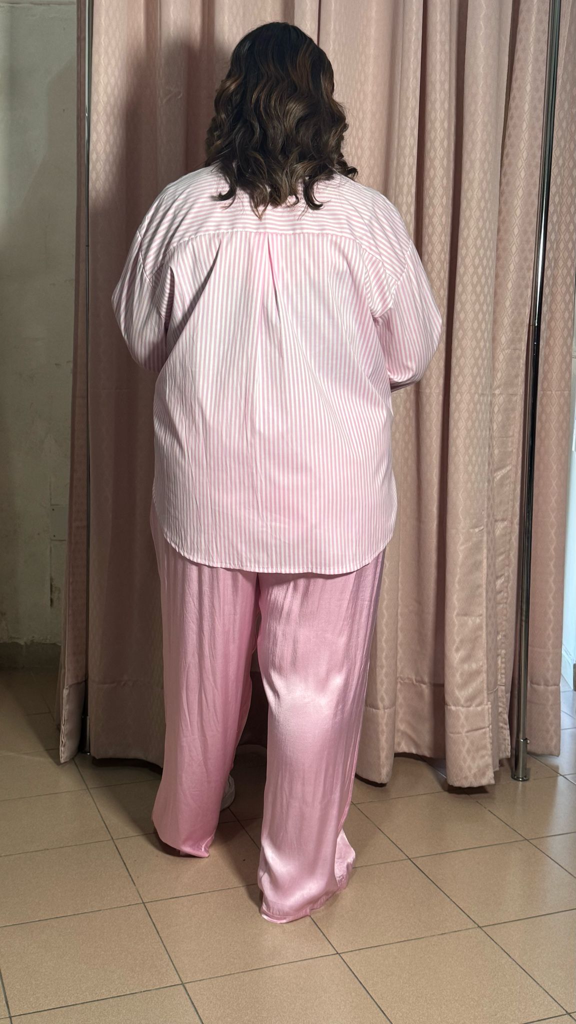 Pantamolla effetto raso Rosa