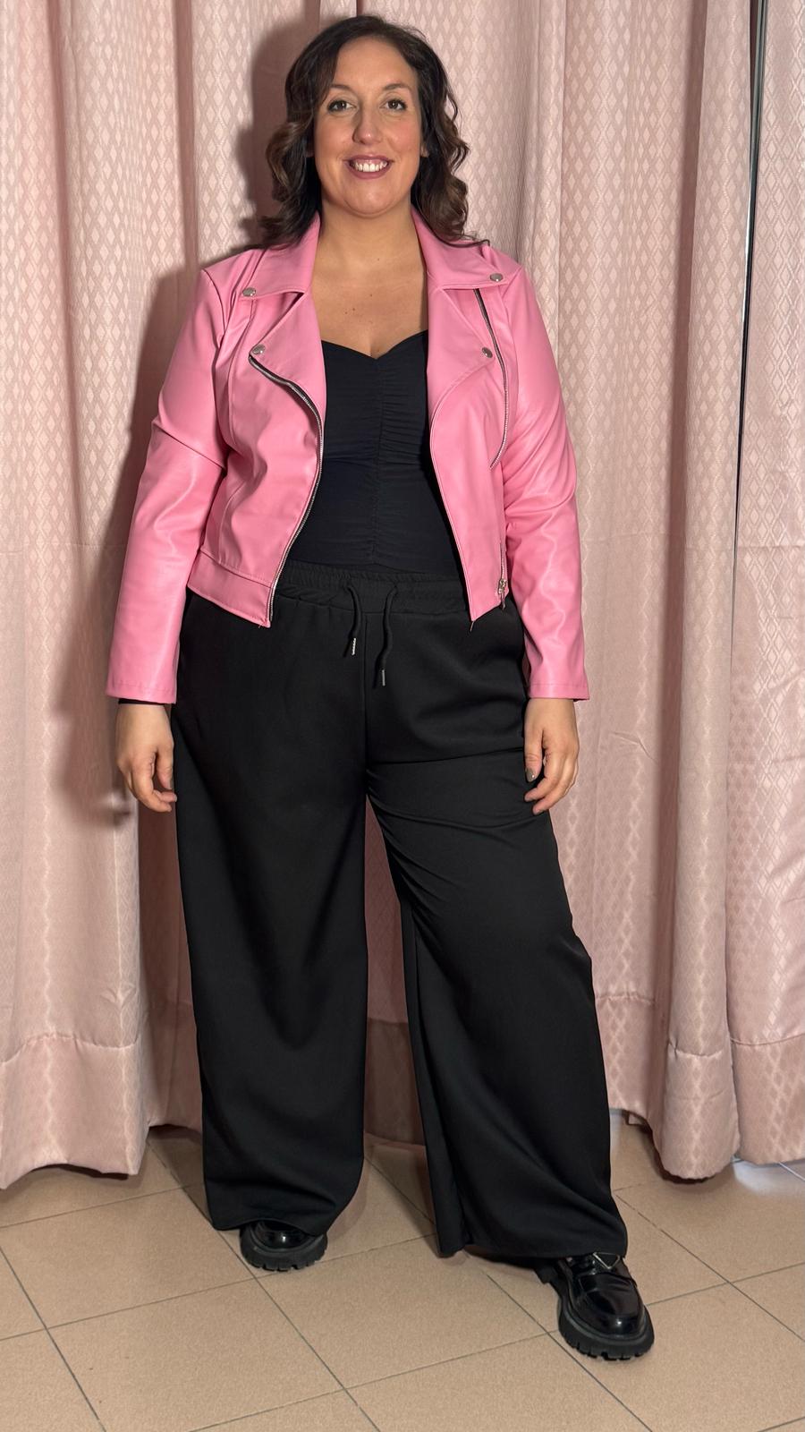 Chiodo Ecopelle rosa