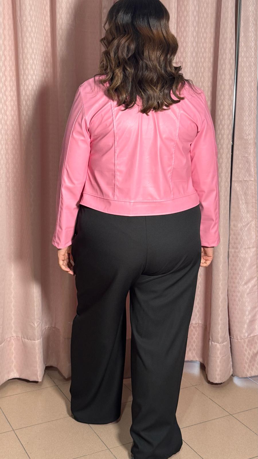 Chiodo Ecopelle rosa