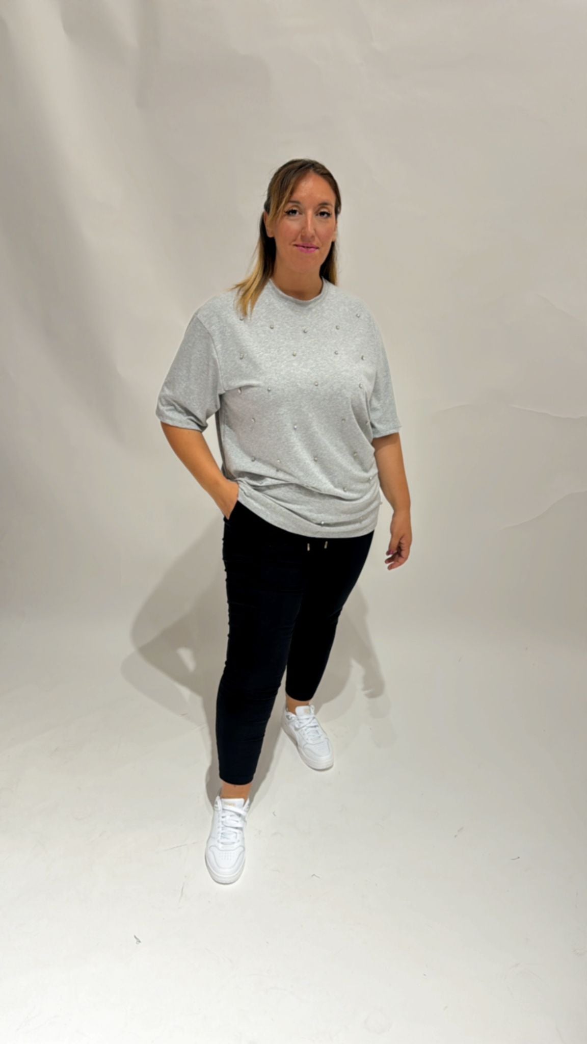 Pantalone Nero Con Elastico