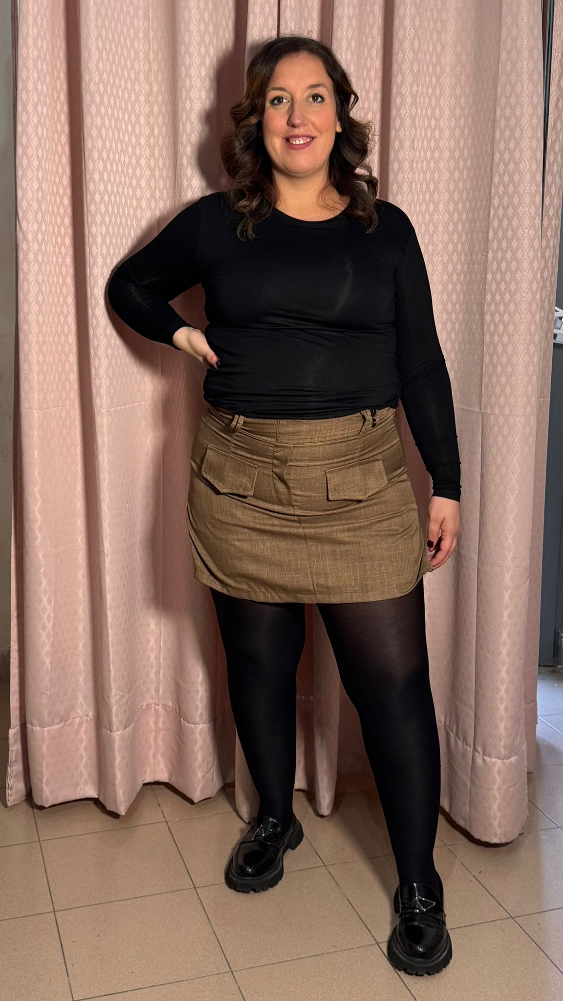 Pantagonna Con Tasche Marrone